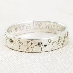 - You Belong  925 Silver Boho Stackable Ring sz 9
